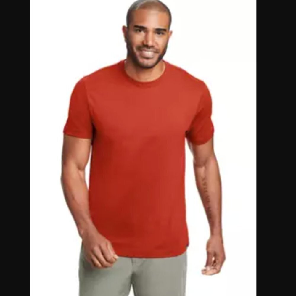Eddie Bauer Legend Wash T-Shirt Mens Size T2XL Dark Orange Short Sleeve Cotton